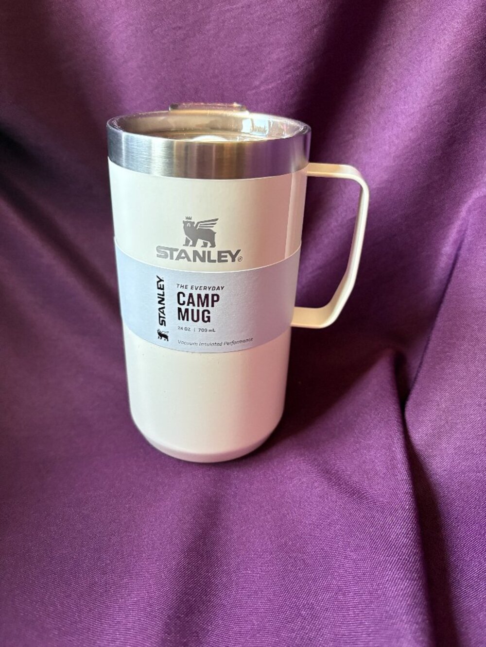 NEW Stanley Everyday Camp Mug 24 oz Cream Gloss Insulated Travel Mug